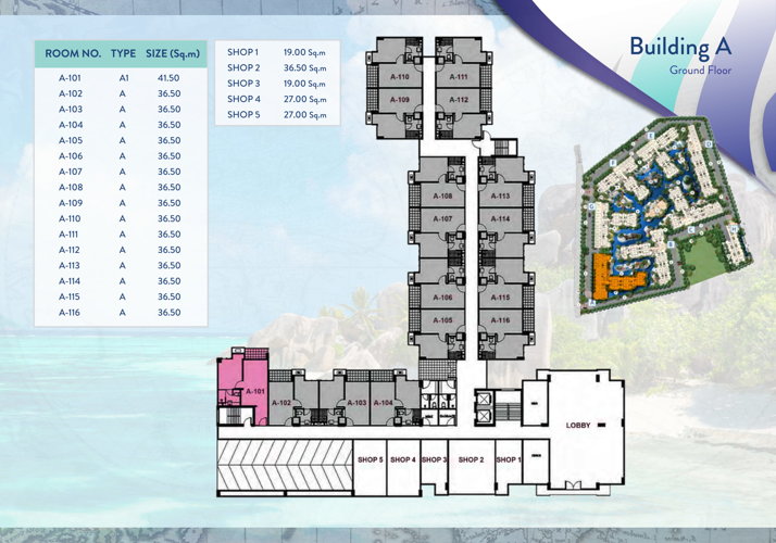 Планы этажей ЖК Seven Seas Jomtien 1