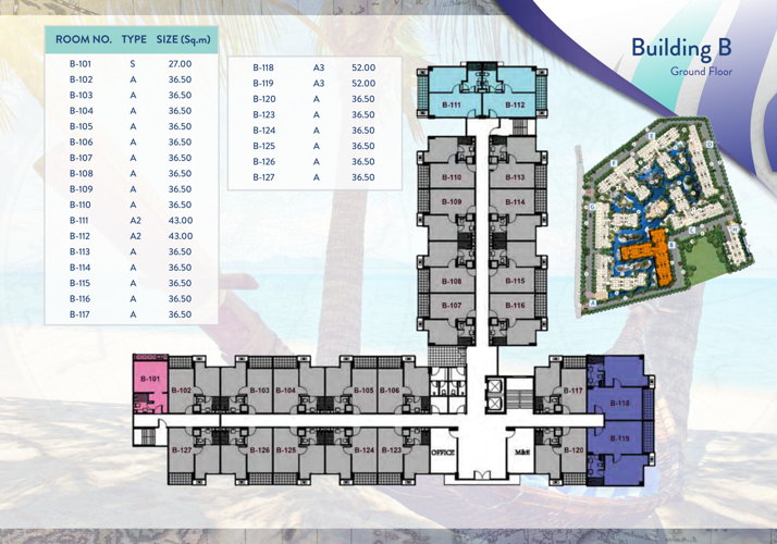 Планы этажей ЖК Seven Seas Jomtien 2