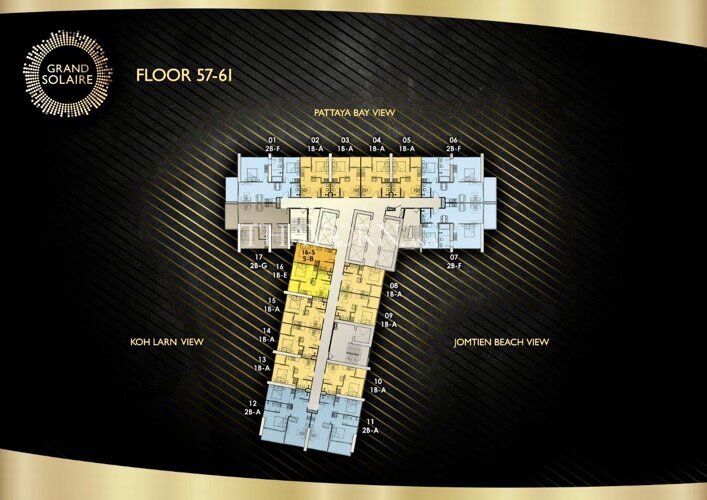 Floor plans Grand Solaire Pattaya 公寓 12