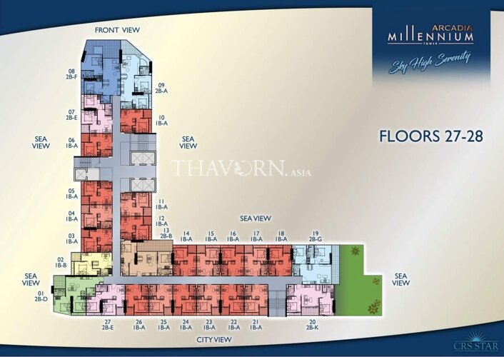 Floor plans Arcadia Millennium Tower 公寓 3