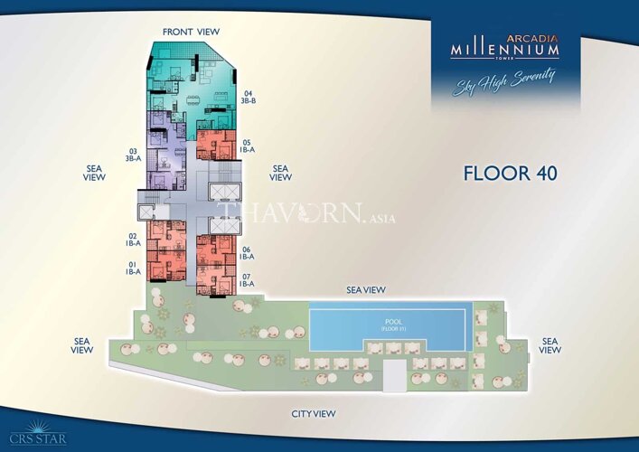 Планы этажей ЖК Arcadia Millennium Tower 8