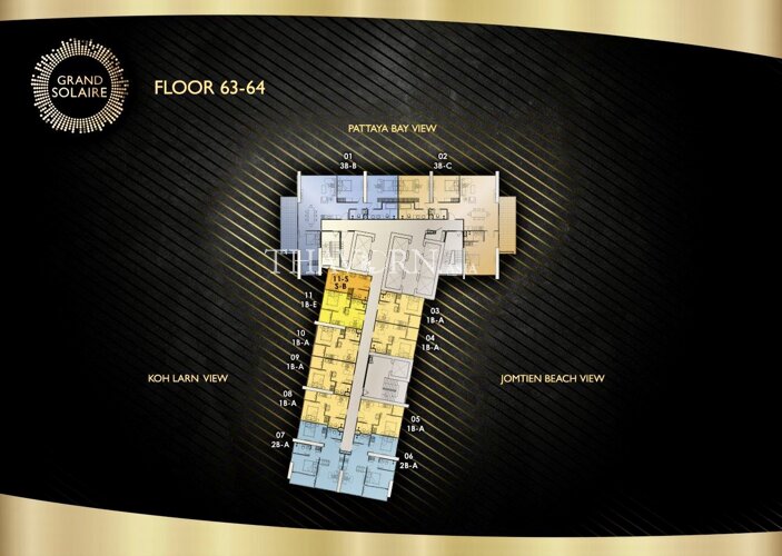 Floor plans Grand Solaire Pattaya 公寓 14