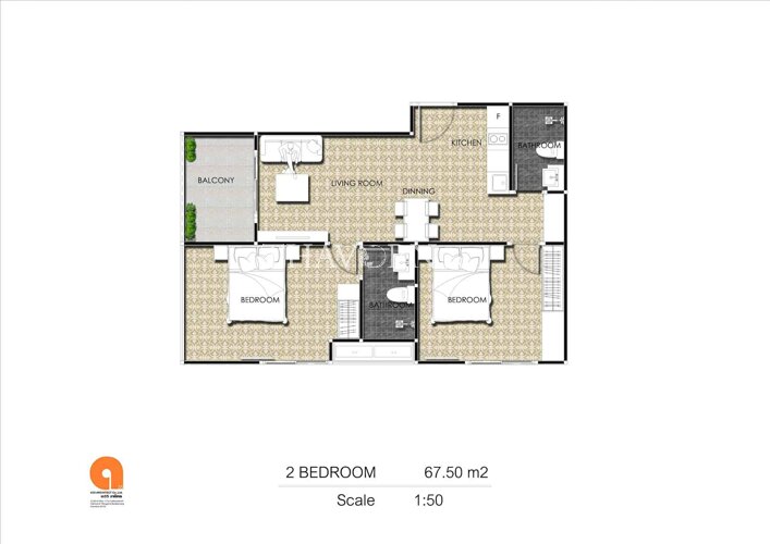 户型图 #3 Arcadia Center Suites Pattaya 公寓
