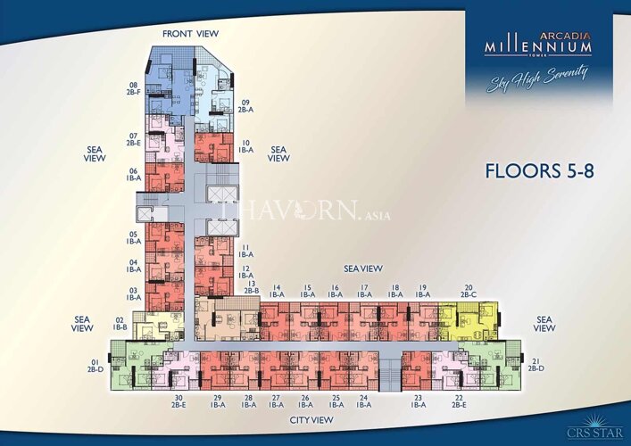 Floor plans Arcadia Millennium Tower 公寓 0