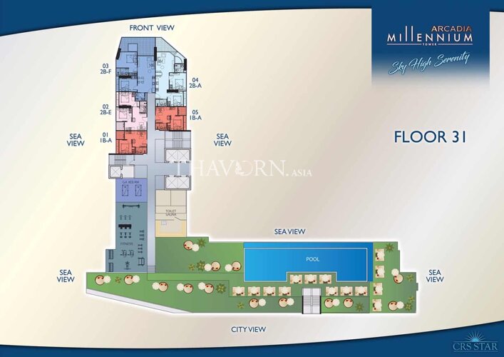 Floor plans Arcadia Millennium Tower 公寓 6