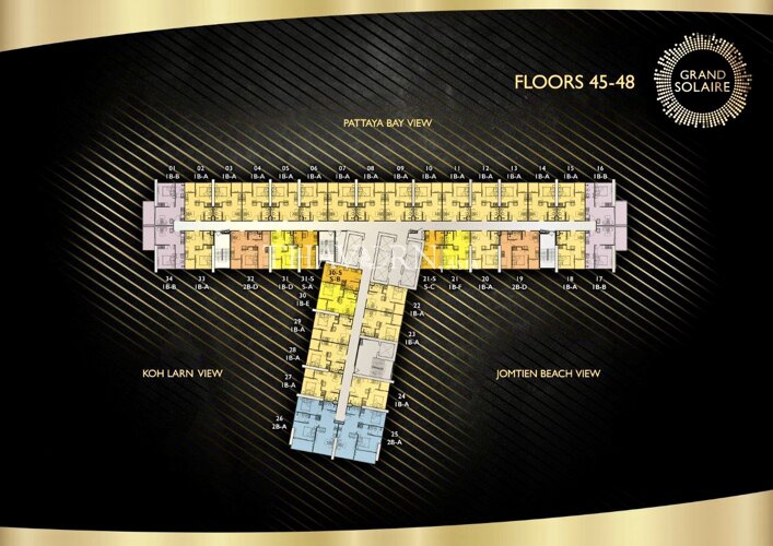 Планы этажей ЖК Grand Solaire Pattaya 7