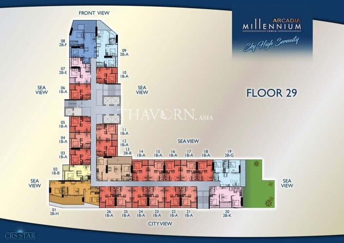 Floor plans Arcadia Millennium Tower 公寓 4