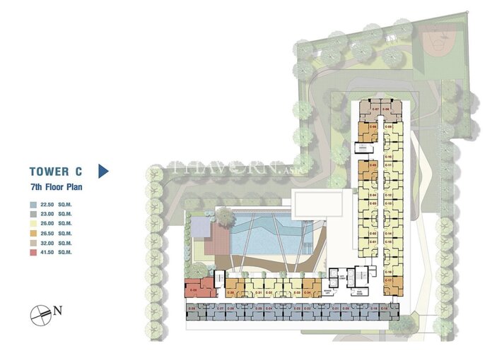 Floor plans Lumpini Ville Naklua - Wongamat 公寓 11