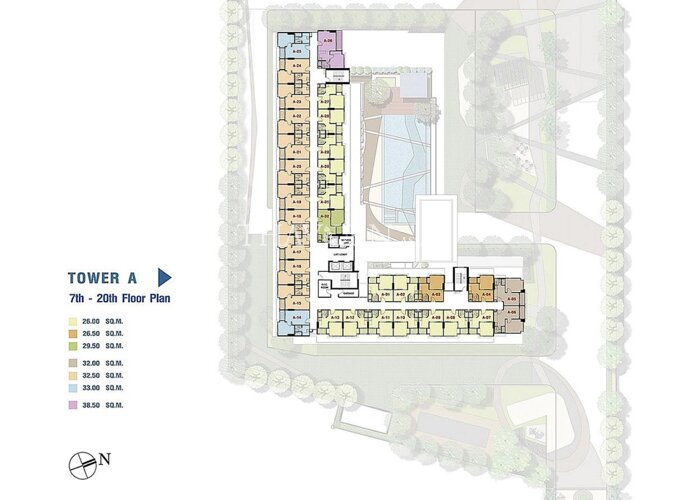 Floor plans Lumpini Ville Naklua - Wongamat 公寓 6