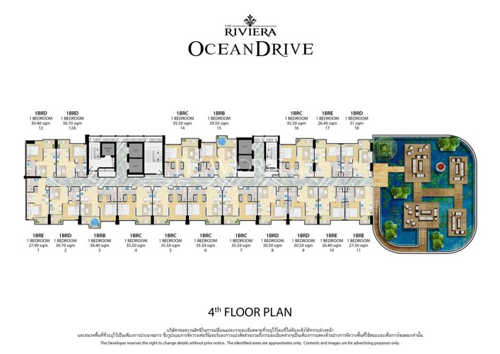 Планы этажей ЖК Riviera Ocean Drive 0
