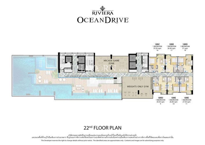Floor plans Riviera Ocean Drive 公寓 3