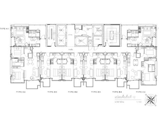 Floor plans Arom Jomtien 公寓 9