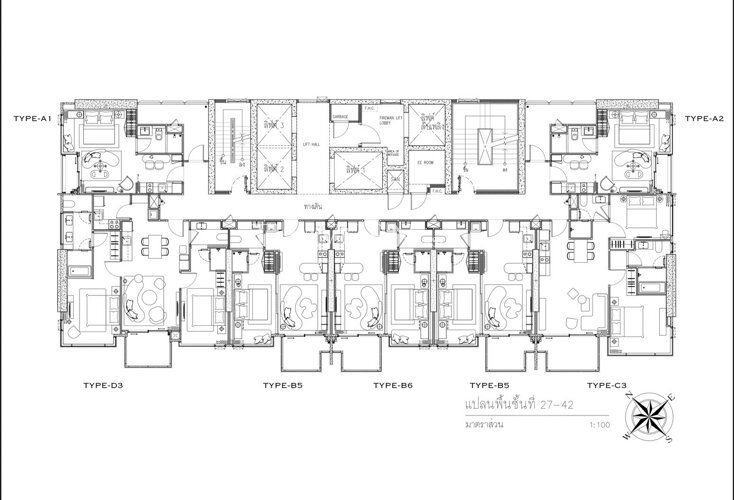 Floor plans Arom Jomtien 公寓 12