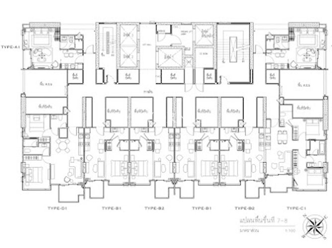 Floor plans Arom Jomtien 公寓 5