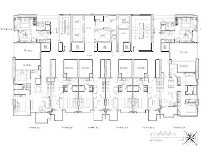 Floor plans Arom Jomtien 公寓 7