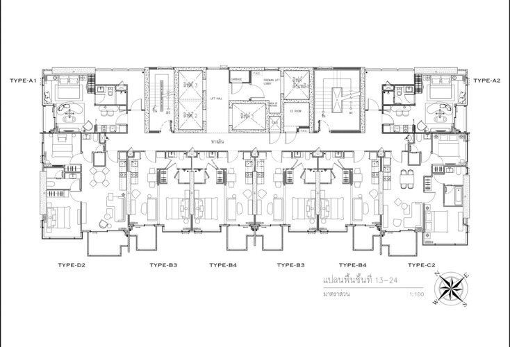 Floor plans Arom Jomtien 公寓 10