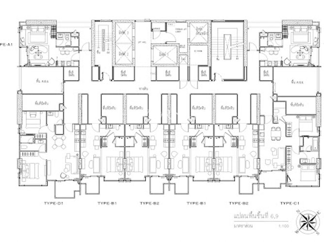 Floor plans Arom Jomtien 公寓 4