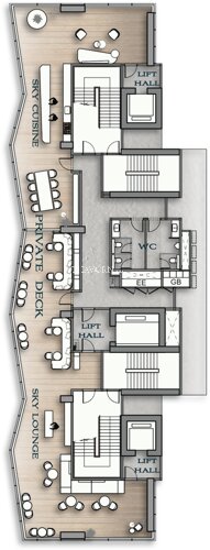 Floor plans Arom Wongamat 公寓 0