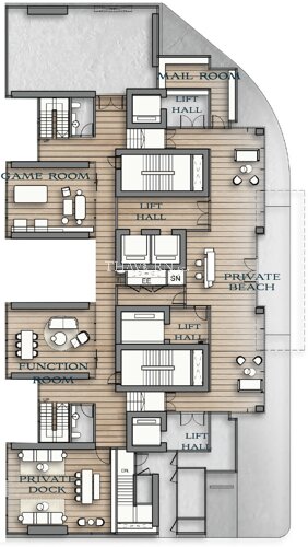 Floor plans Arom Wongamat 公寓 3