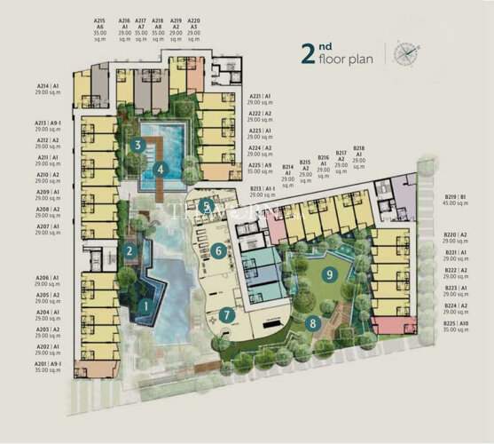 Планы этажей ЖК Ramada Mira North Pattaya 1