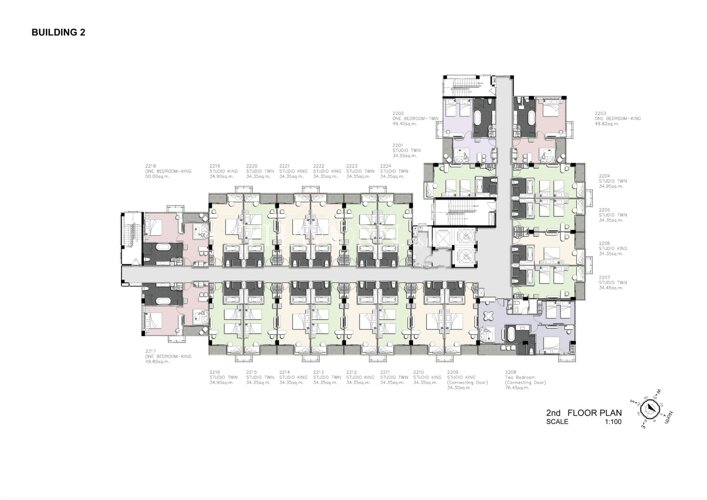 Floor plans Wyndham Jomtien Pattaya 公寓 7