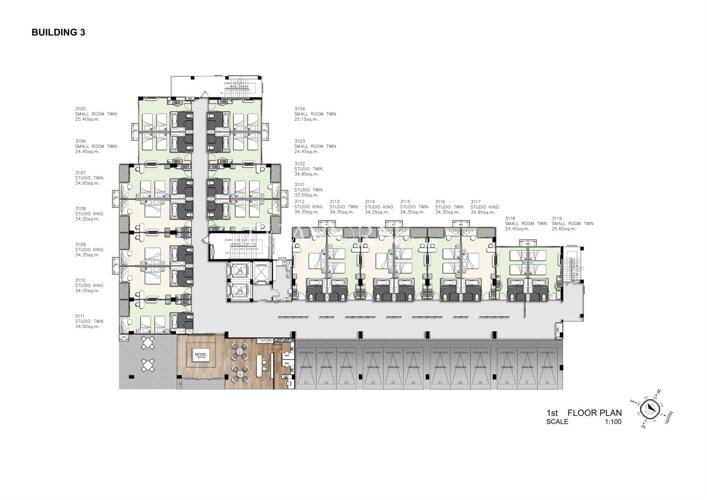 Floor plans Wyndham Jomtien Pattaya 公寓 13