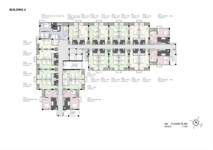 Floor plans Wyndham Jomtien Pattaya 公寓 23