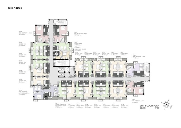Floor plans Wyndham Jomtien Pattaya 公寓 14