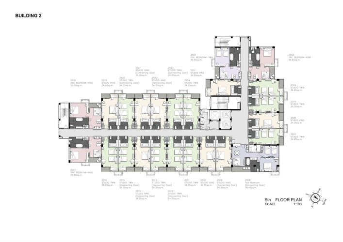 Floor plans Wyndham Jomtien Pattaya 公寓 10