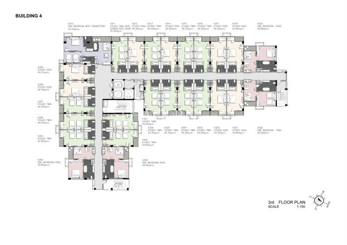 Floor plans Wyndham Jomtien Pattaya 公寓 21