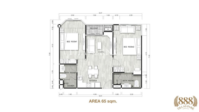 Планировка #4 ЖК 888 Villa Park Condominium