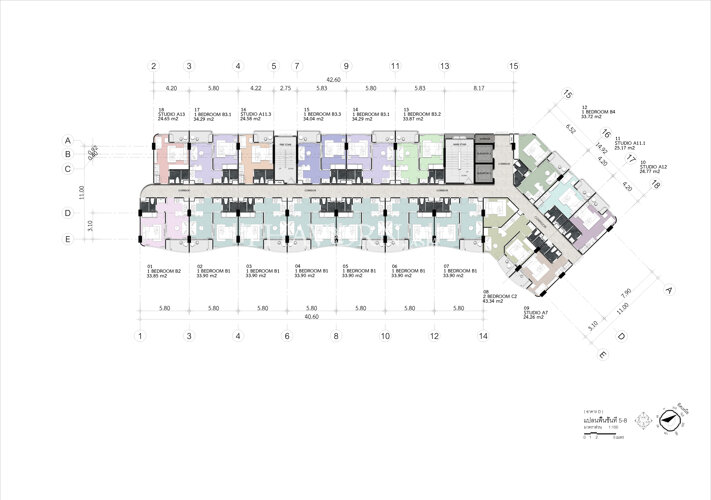 Планы этажей ЖК Albar Peninsula 4