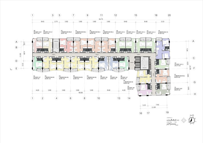 Floor plans Albar Peninsula 公寓 3