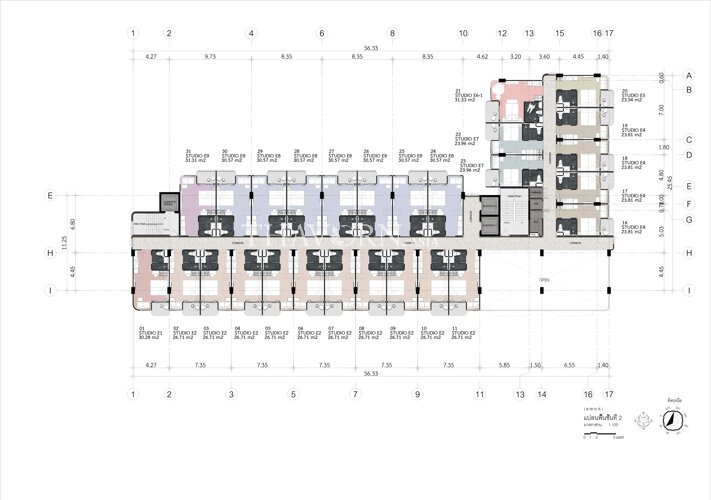 Floor plans Albar Peninsula 公寓 1