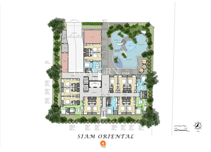 Floor plans Siam Oriental Dream 公寓 0