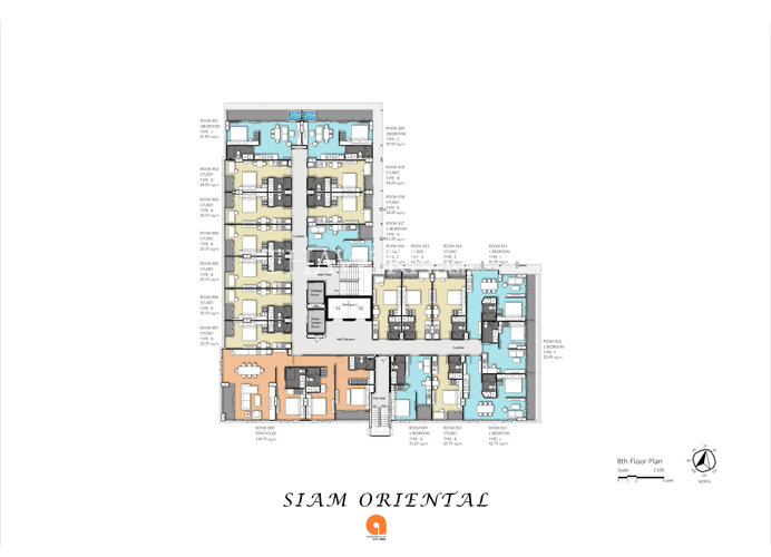 Floor plans Siam Oriental Dream คอนโด 3