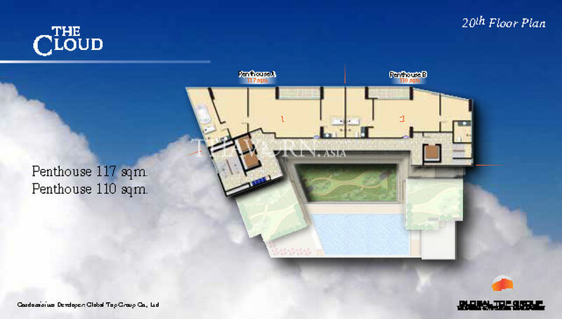 Планы этажей ЖК The Cloud 8