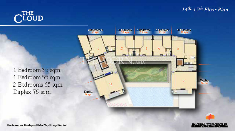 Планы этажей ЖК The Cloud 5