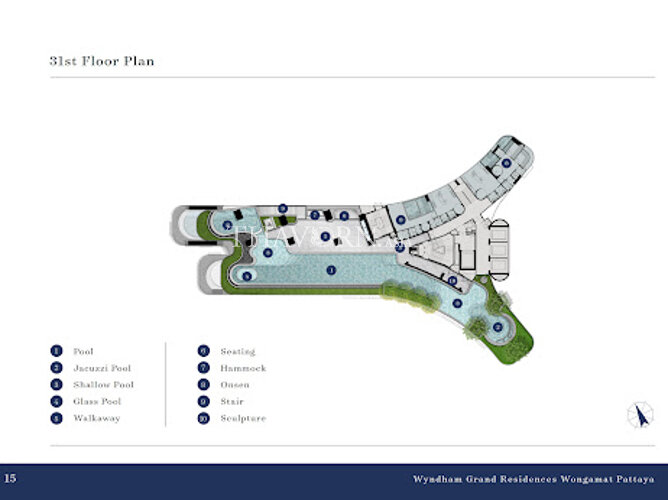 Планы этажей ЖК Wyndham Grand Residence Wongamat 11