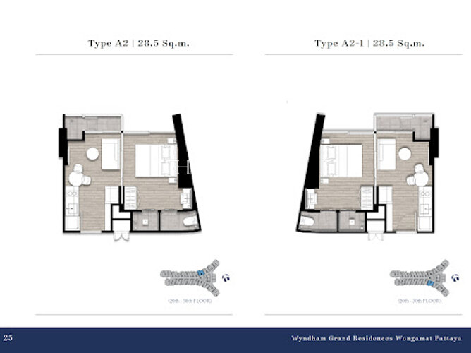 户型图 #2 Wyndham Grand Residence Wongamat 公寓