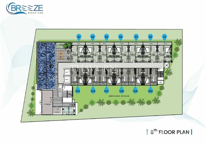 Floor plans The Breeze Beach Side 公寓 0