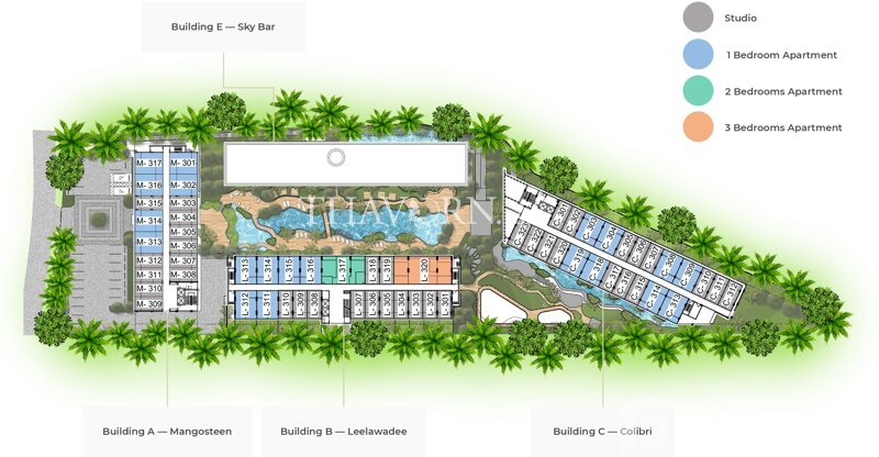Планы этажей ЖК Layan Green Park 0