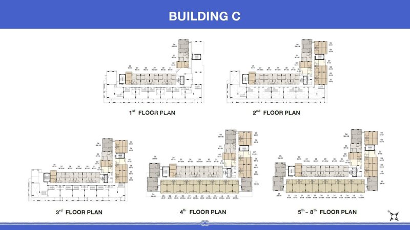 Floor plans The Origin Kathu-Patong 公寓 2