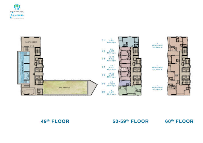 Floor plans Skypark Lucean 公寓 17