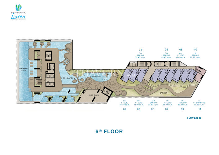 Планы этажей ЖК Skypark Lucean 3