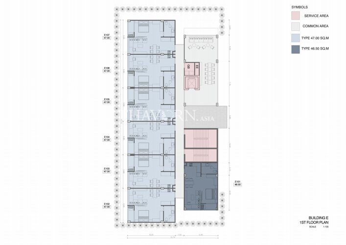 Floor plans Hennessy Residence 公寓 8