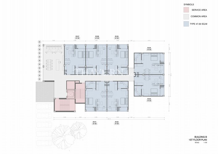 Floor plans Hennessy Residence 公寓 2