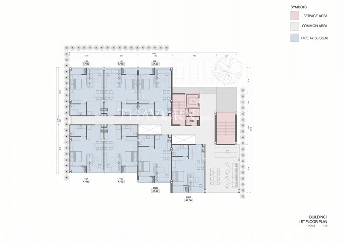 Floor plans Hennessy Residence 公寓 15