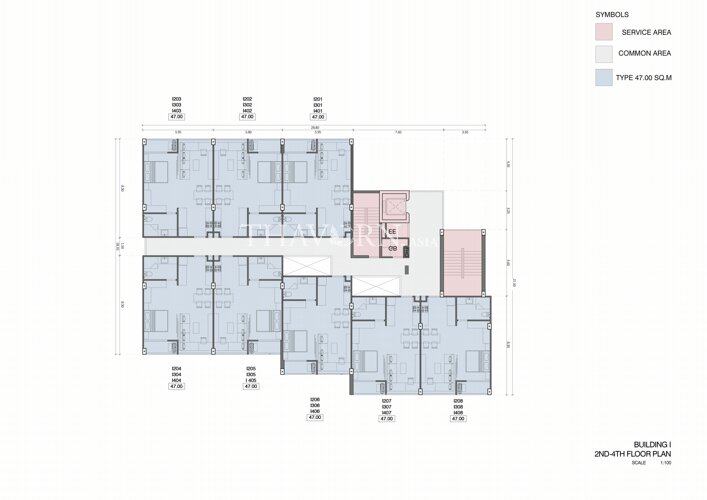 Планы этажей ЖК Hennessy Residence 16