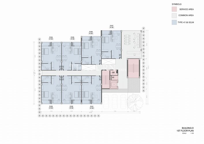 Floor plans Hennessy Residence 公寓 6
